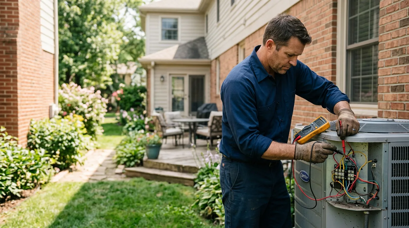 HVAC technician working near Drummond, WI